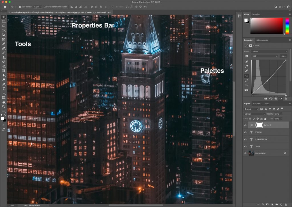 Photoshop main window