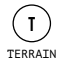 A black circle with a T inside above the word terrain