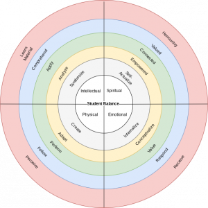 This is an image of the Medicine Wheel with subdivided layers explained in the text of this piece.