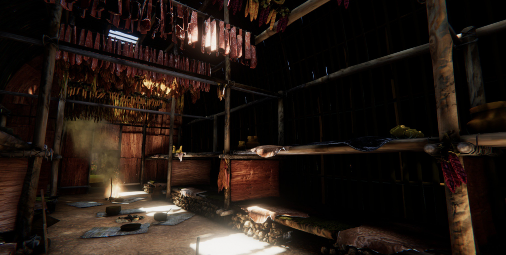 Interior of a Virtual Longhouse