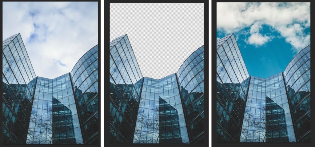 Before and after demonstration of image editing