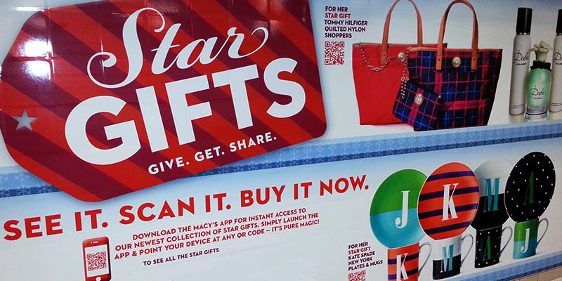 Original Photo by S Sedlezky Photo of a Virtual Wall with QR Codes to scan/buy items