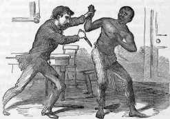 Slave owner trying to stab Theophilus