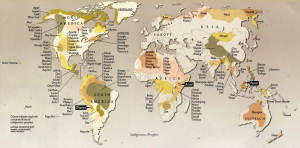 Regional concentrations of Indigenous peoples across the globe.