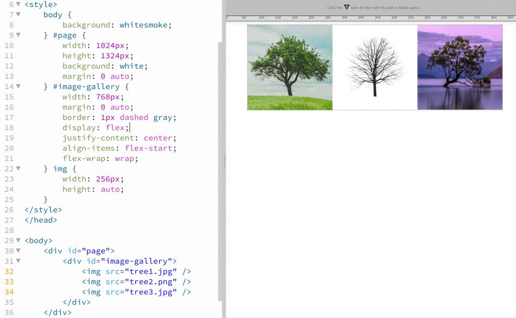 Grouping images with a div tag