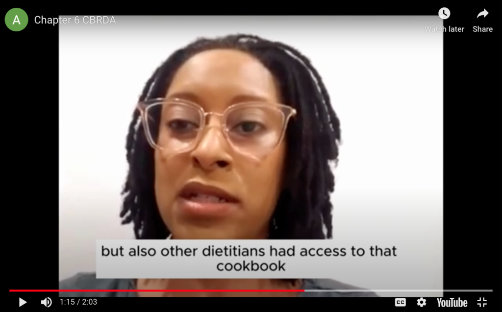 Screenshot of video from Chapter 6 displaying embedded captions.