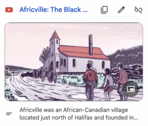 This video will take you to a new tab to watch Historica Canada's video: Africville: The Black community bulldozed by the city of Halifax on at youtube.com