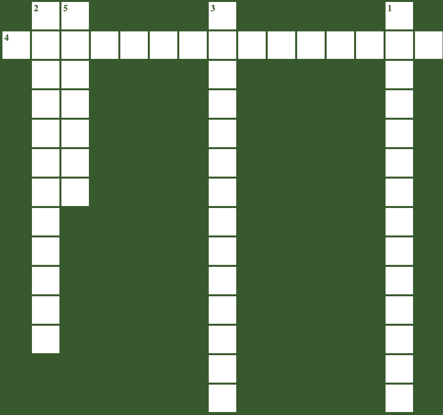 Crossword Puzzle to fill out