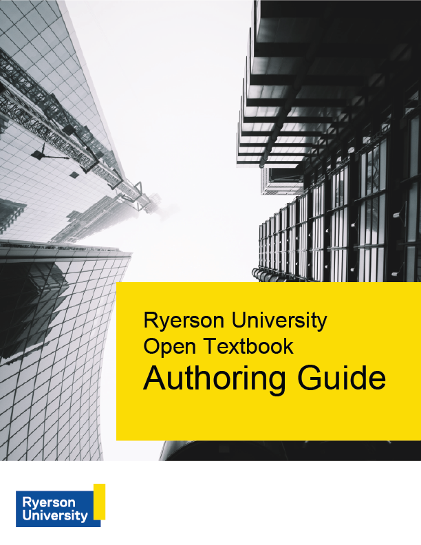 Cover image for Ryerson Open Textbook Authoring Guide