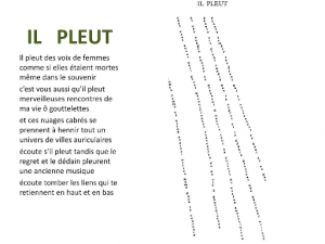 This is an image of a French language poem, it is transcribed in the text below.