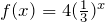 f(x)=4(\frac{1}{3})^x