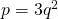 p=3q^2