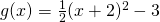 g(x) = \frac{1}{2}(x+2)^2-3