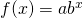 f(x)=ab^x