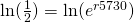 \ln(\frac{1}{2})=\ln(e^{r5730})