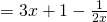 =3x+1-\frac{1}{2x}