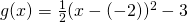 g(x) = \frac{1}{2}(x-(-2))^2-3