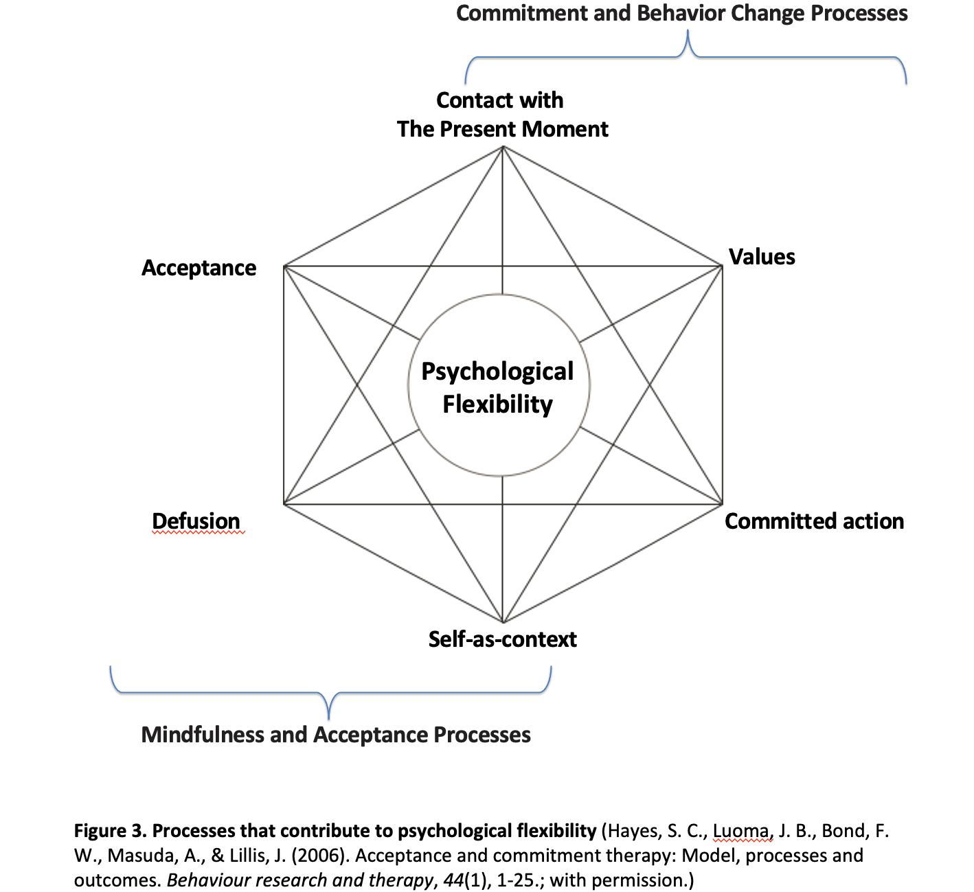 Hexaflex: The ACT model of psychological flexibility – Acceptance and ...