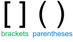 brackets and parentheses